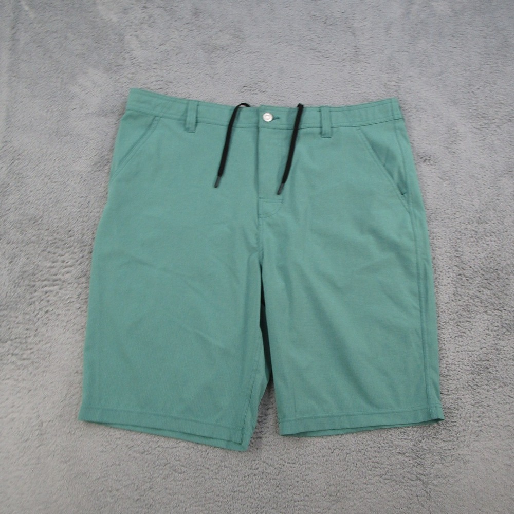 Prana Mens Standard Fit Hybridizer Shorts Teal Green Size 38 Style 1965291